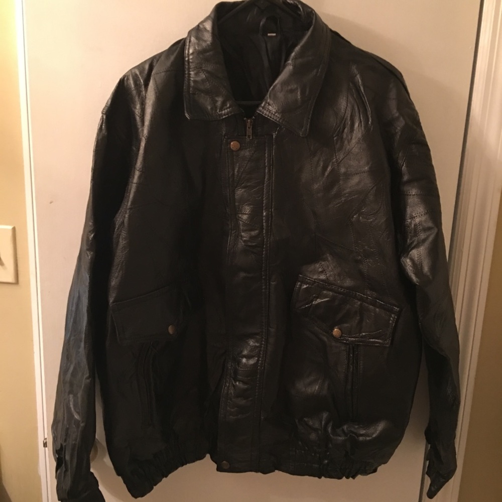 Mans genuine leather jacket